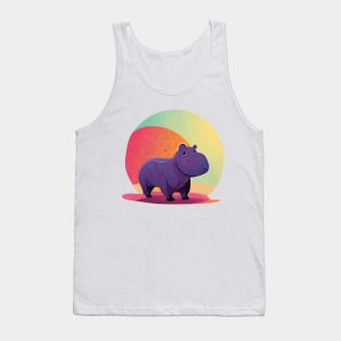 Cute painted hippo Tank Top